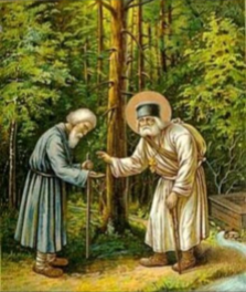 Thánh Seraphim ban phúc cho một vị lữ khách